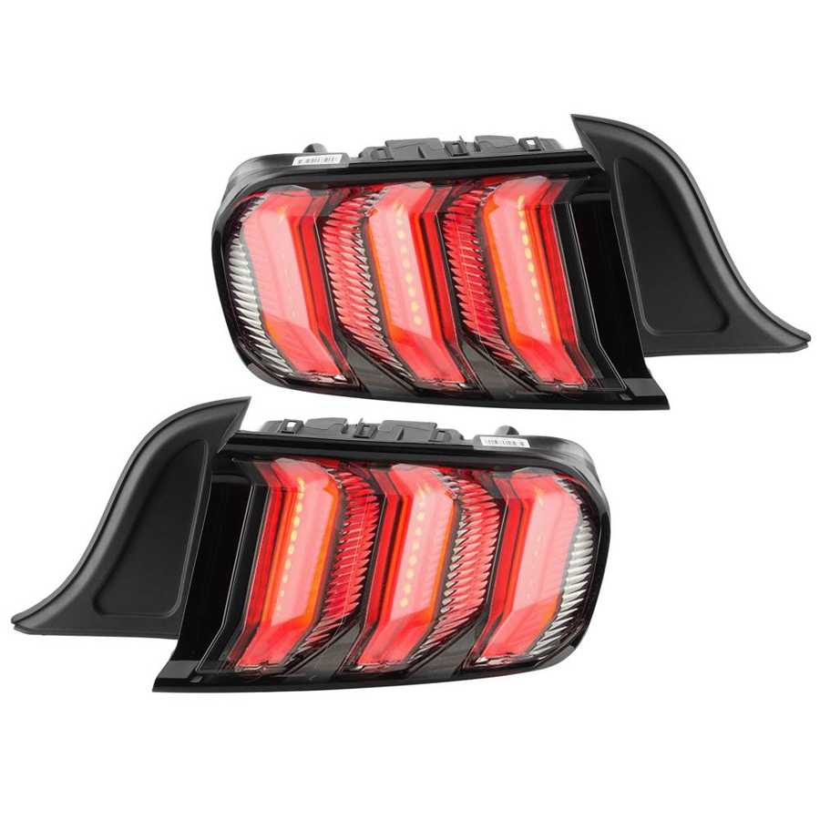 2015-2022 Mustang Smoked Euro Taillights (5 Mode Sequencer)