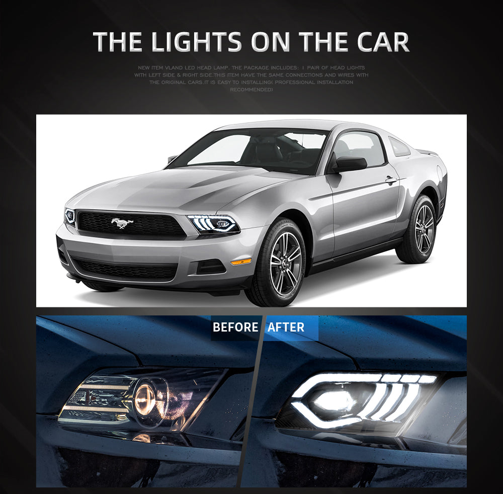 2010-2014 S197 Mustang LED Headlights
