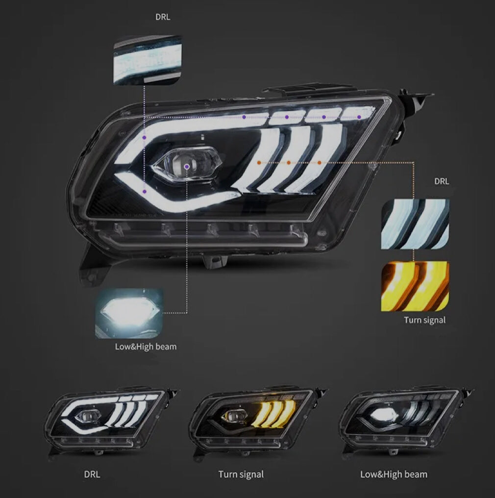 2010-2014 S197 Mustang LED Headlights